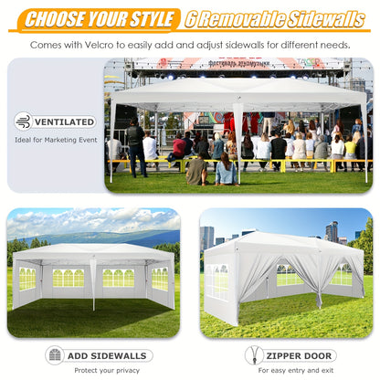 Partytent – Opvouwbare Tent – Feesttent – Buiten Tent – Luifel – 3×6 Meter – Eenvoudig Opzetten – Stevige Constructie