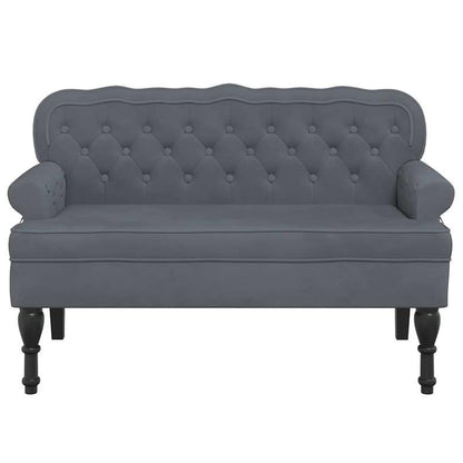 Leisure Chair – Fauteuil – Zitstoel – Lounge Chair – Tuinstoel – Donkergrijs Velvet – Robuust Hardhout – Comfortabel Groot Formaat 119,5x64,5x75 cm