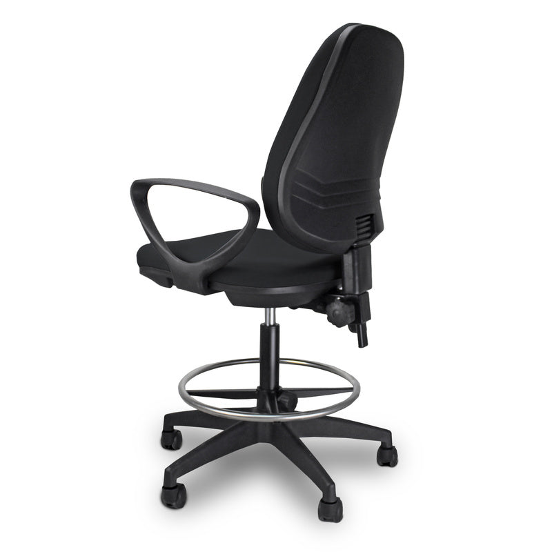 Bureaustoel – Kantoorstoel – Draaistoel – Office Chair – Ergonomische Stoel – Verstelbare Rugleuning – Zwart Nylon Onderstel