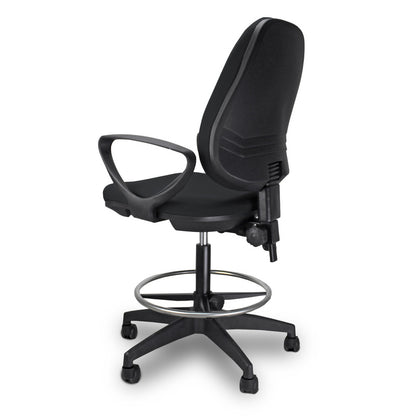 Bureaustoel – Kantoorstoel – Draaistoel – Office Chair – Ergonomische Stoel – Verstelbare Rugleuning – Zwart Nylon Onderstel