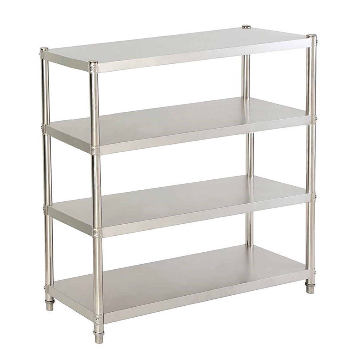Keukenrek – Opbergrek – Gootsteenkast Organizer – Keukentrolley – Keukenorganizer – RVS Staal – 4 Niveaus – Max. 50 kg Draagvermogen