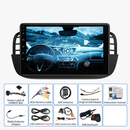 Android 14 Autosysteem – Autostereo – Multimedia Systeem – Navigatie – Autoradio – 9 Inch HD Touchscreen – Achteruitrijcamera & USB Dashcam
