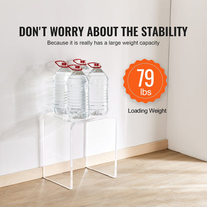 Acryl Bijzettafels – Bijzettafel Set – Side Table – Salontafel – Nachtkastje – Transparant Design – 41,5x30,5x46 cm – 18 mm Dik Acryl