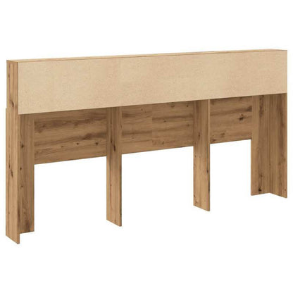 Hoofdeinde – Bedpaneel – Bedwand – Opberghoek – Houten Paneel – Artisan Eiken – 200x19x103,5 Cm – Duurzaam Eco-Design – Eenvoudige Montage