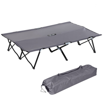 Campingbed – Reisbed – Veldbed – Opvouwbaar – Draagbaar – Stalen Frame – Weerbestendig Oxford – 193 x 125 x 40 cm – Max. 136 kg Belastbaar