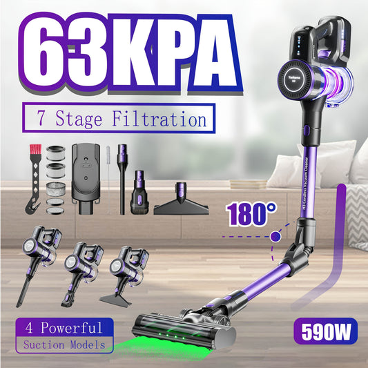 Yanhama H3 Wireless Vacuum Cleaner, Handheld Vacuum Cleaner, 7-level Filtration System, 180° Flexible Steering, Compatible with Multiple Accessories for Various Scenarios. Deep Cleaning Of Household, Pet Hair, Sofa And Floor