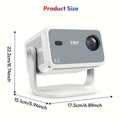 Draagbare projector – Mini beamer – Projectiescherm – Home cinema projector – LED projector – Full HD 1080p – 500 ANSI lumen – 5G WiFi draadloos