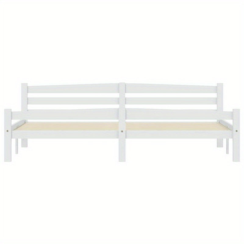 Bed Frame Without Materasso Bianco 200x200cm Wood Massello Pino Removable and durable