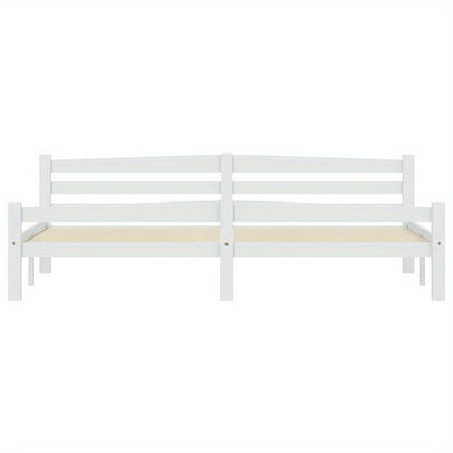 Bed Frame Without Materasso Bianco 200x200cm Wood Massello Pino Removable and durable