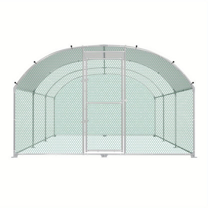 Buitenren Kippenhok Kippenren Kippenrenren Kippenkooi – 3x4m – Gegalvaniseerd Stalen Frame – Waterdicht PE Dak