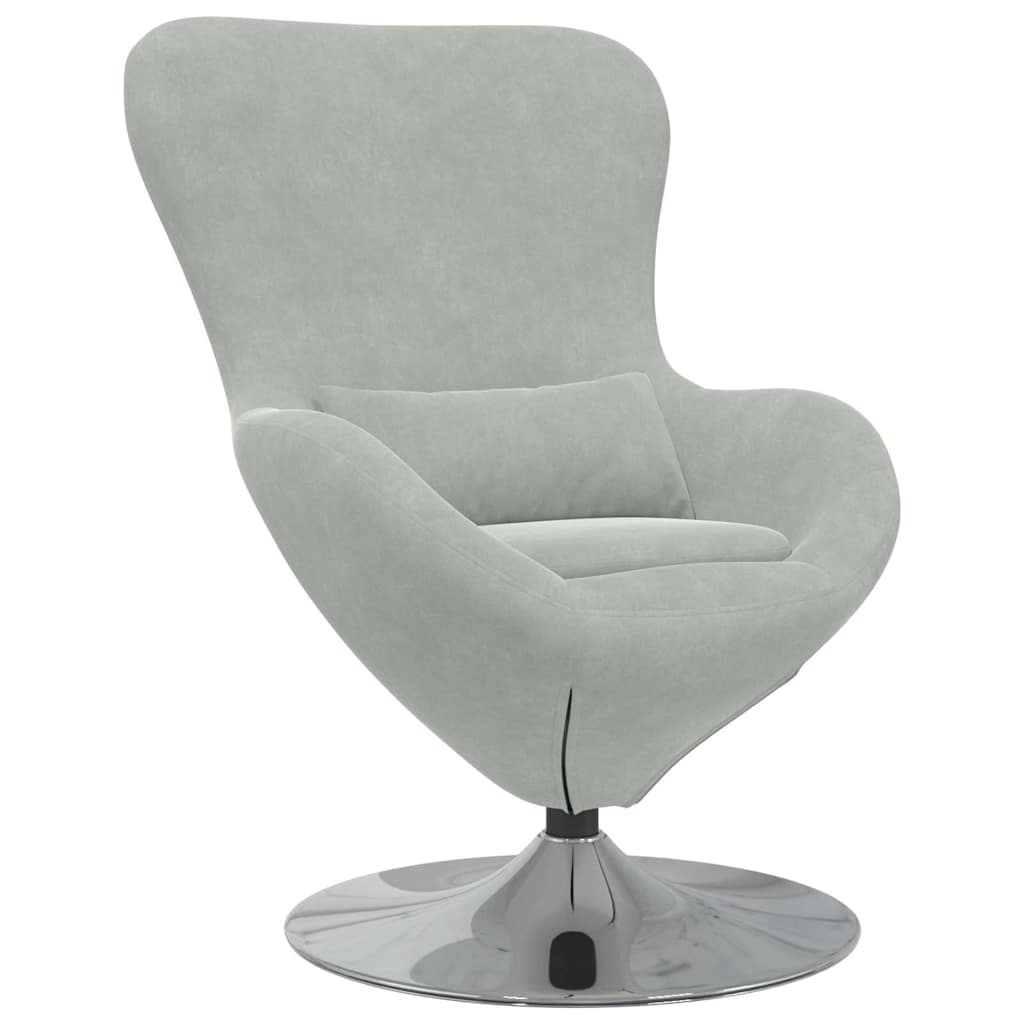 Fauteuil – Draaistoel – Relaxstoel – Zitzak – Loungefauteuil – Lichtgrijs – Draaibaar 360° – Zacht Stofkussen