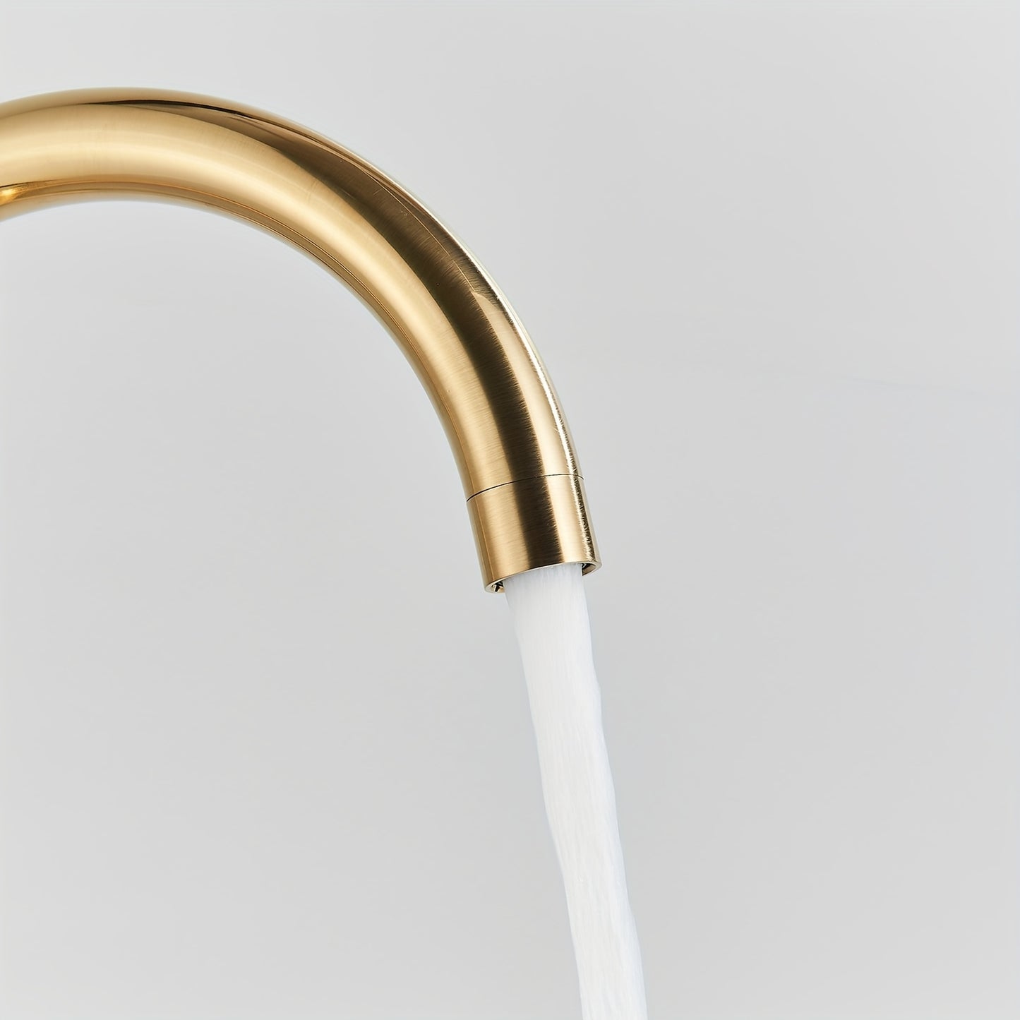 Vrijstaande Badkraan – Vloerkraan – Badmengkraan – Vloermontage Kraan – Staande Mengkraan – Geborsteld Goud – 118 cm Hoog – Keramische Valve