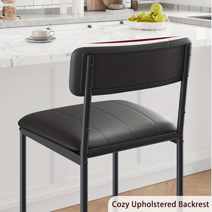 Barstoelen – Barkrukken – Keukenstoelen – Hoge Stoelen – Counterstoelen – Set Van 2 – Kunstleren Bekleding – Met Voetensteun