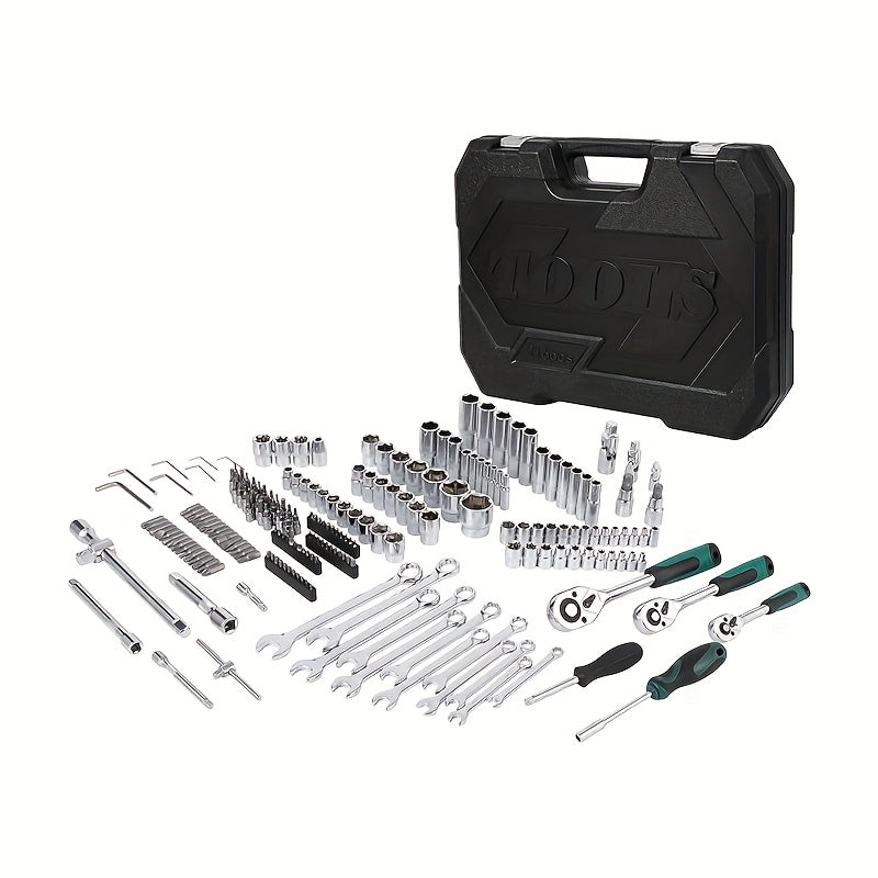 Gereedschapsset – Toolkit – Reparatieset – Handleiding Set – Klusset – 216-delig – Slagvaste Koffer – SAE & Metrische Maten