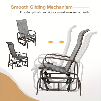 Schommelstoel – Relaxstoel – Fauteuil – Voedingsstoel – Loungestoel – Inklapbaar – Ademend Mesh – Stevig Frame – Grijs Zwart