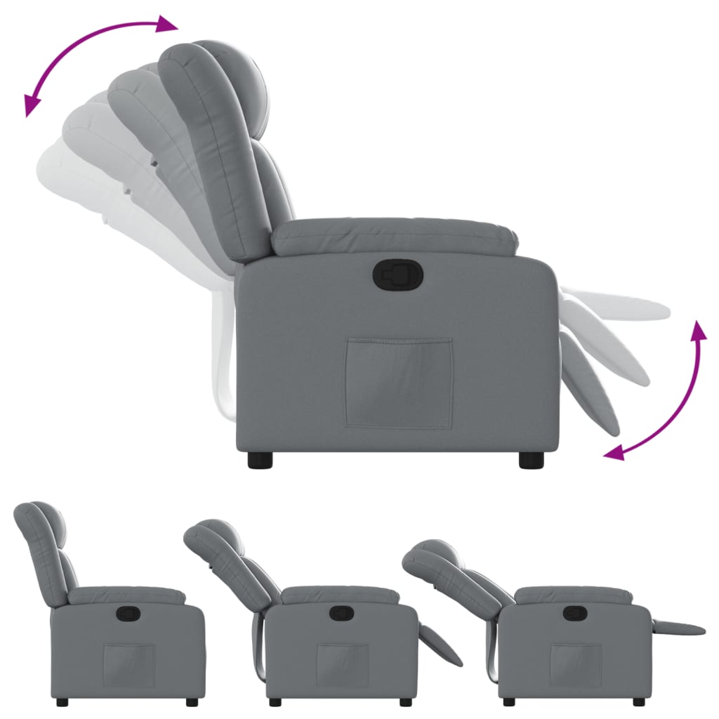 Elektrische Relaxstoel – Relaxfauteuil – Ligstoel – TV Stoel – Armstoel – Handmatig Verstelbaar – Hoogwaardig Kunstleer