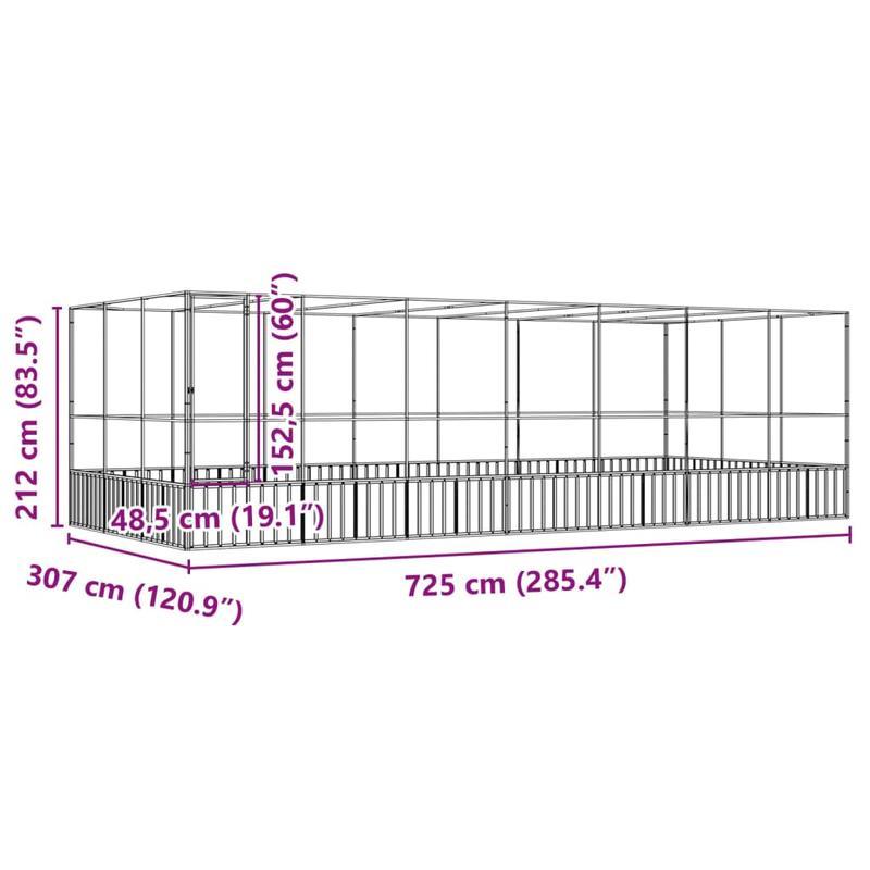 Volière – Vogelkooi – Vogelverblijf – Vogelhuis – Parkietenkooi – Gegalvaniseerd Staal – Modulair & Uitbreidbaar – Ruim & Duurzaam