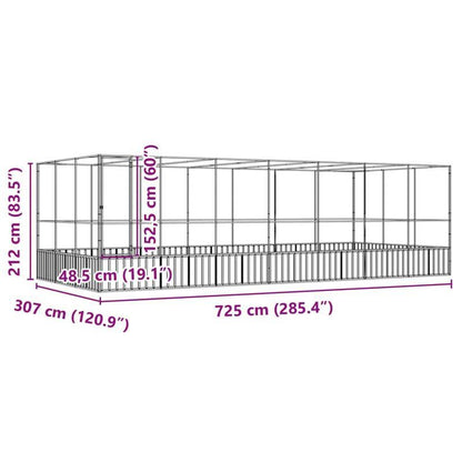 Volière – Vogelkooi – Vogelverblijf – Vogelhuis – Parkietenkooi – Gegalvaniseerd Staal – Modulair & Uitbreidbaar – Ruim & Duurzaam