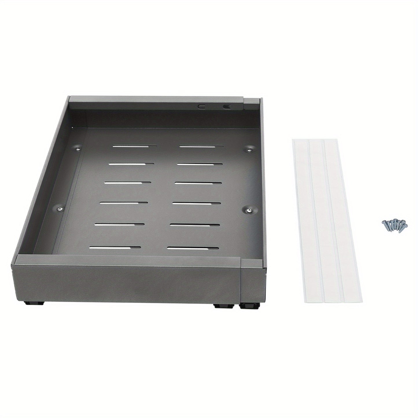 Keukenkast Organizer – Gootsteenkast Organizer – Kastorganizer – Lade Organizer – Uitschuifbare Lade – Metaal – Verstelbaar 32-52 cm – Draagkracht 15 kg – Grijs