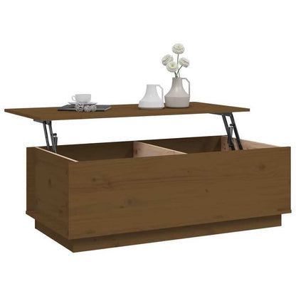 Coffee Table 100X50X35 Cm Solid Pine Wood Honingbruin Practical, Removable, Suitable for All Seasons