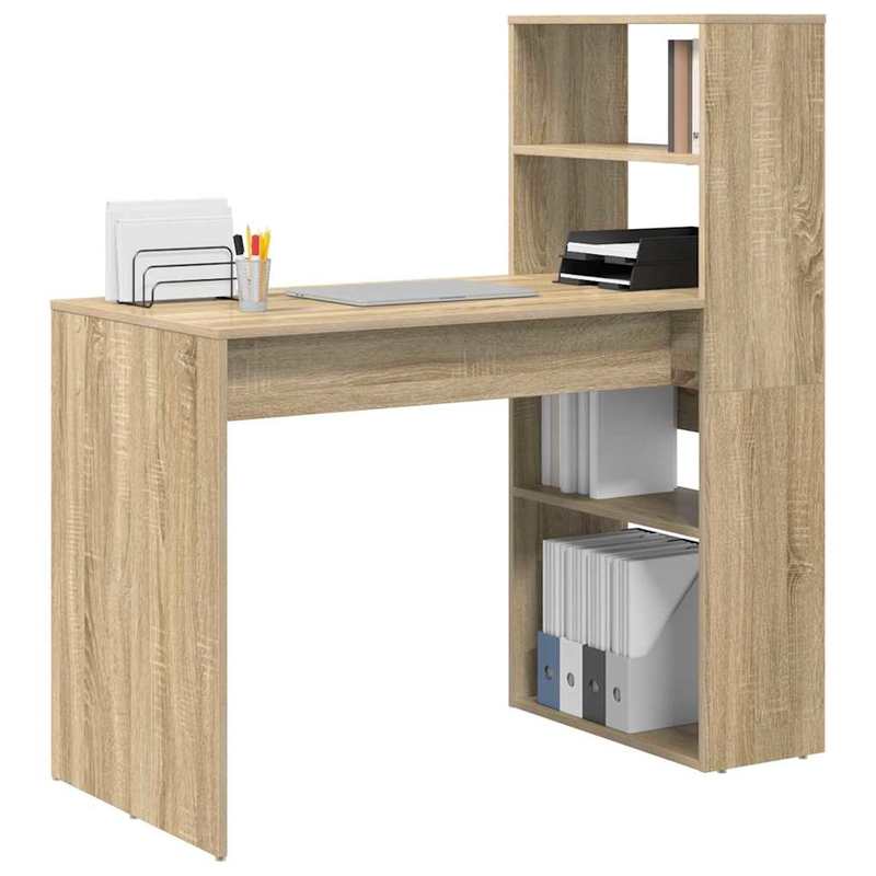 Bureau – Bureautafel – Computertafel – Schrijftafel – Werkplek – Sonoma Eiken – Compacte Afmetingen 113x54x120 cm