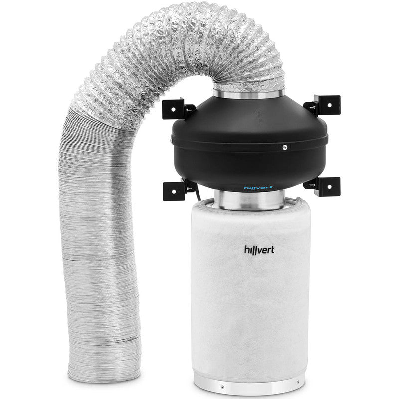 Ventilatieturbo – Ventilatieset – Kanaalventilator – Koolstoffilter – Ventilatiebuis – Krachtige Luchtafvoer – Flexibele Aluminium Buizen 10 Meter