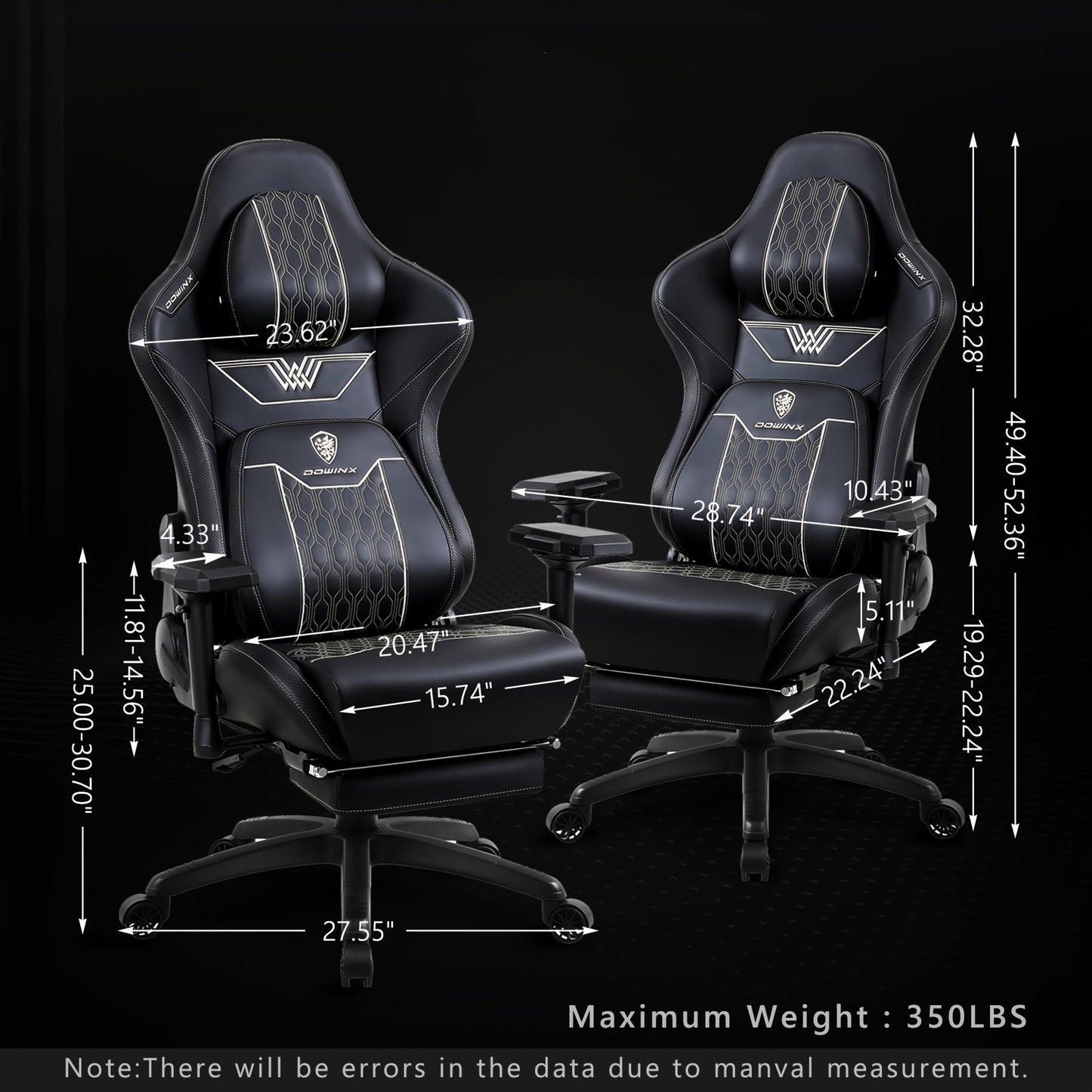 Gamingstoel – Gamestoel – Gaming Chair – Game Stoel – Bureaustoel – 4D Verstelbare Armleuningen – Ergonomische Hoge Rugleuning – Max Belastbaarheid 159 kg – Kunstleer – Draaibaar
