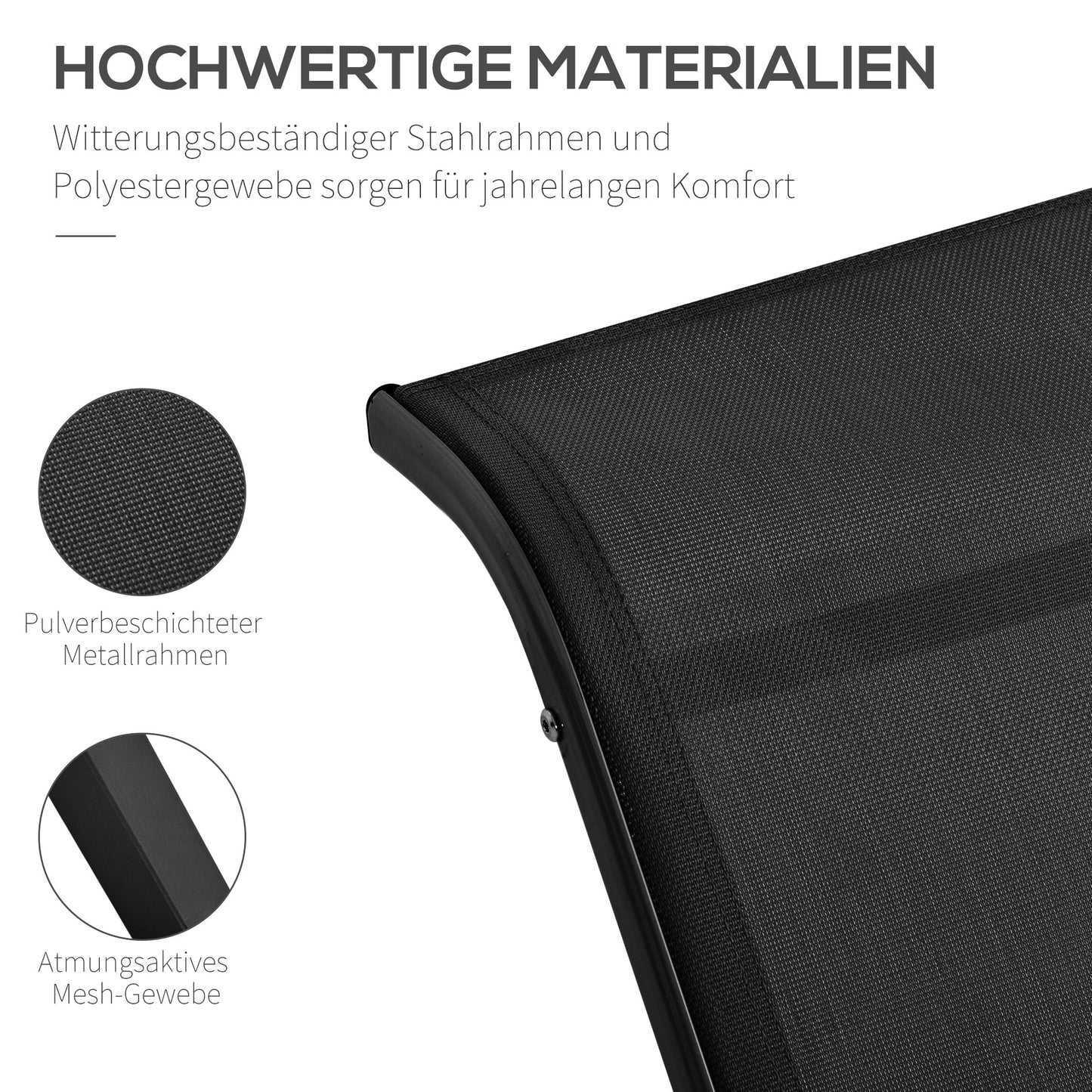 Ligbedden Set – Ligstoelen – Zonnebedden – Tuinstoelen – Lounge Set – Stevig Metalen Frame – Inklapbaar Met Tempered Glas Tafelblad