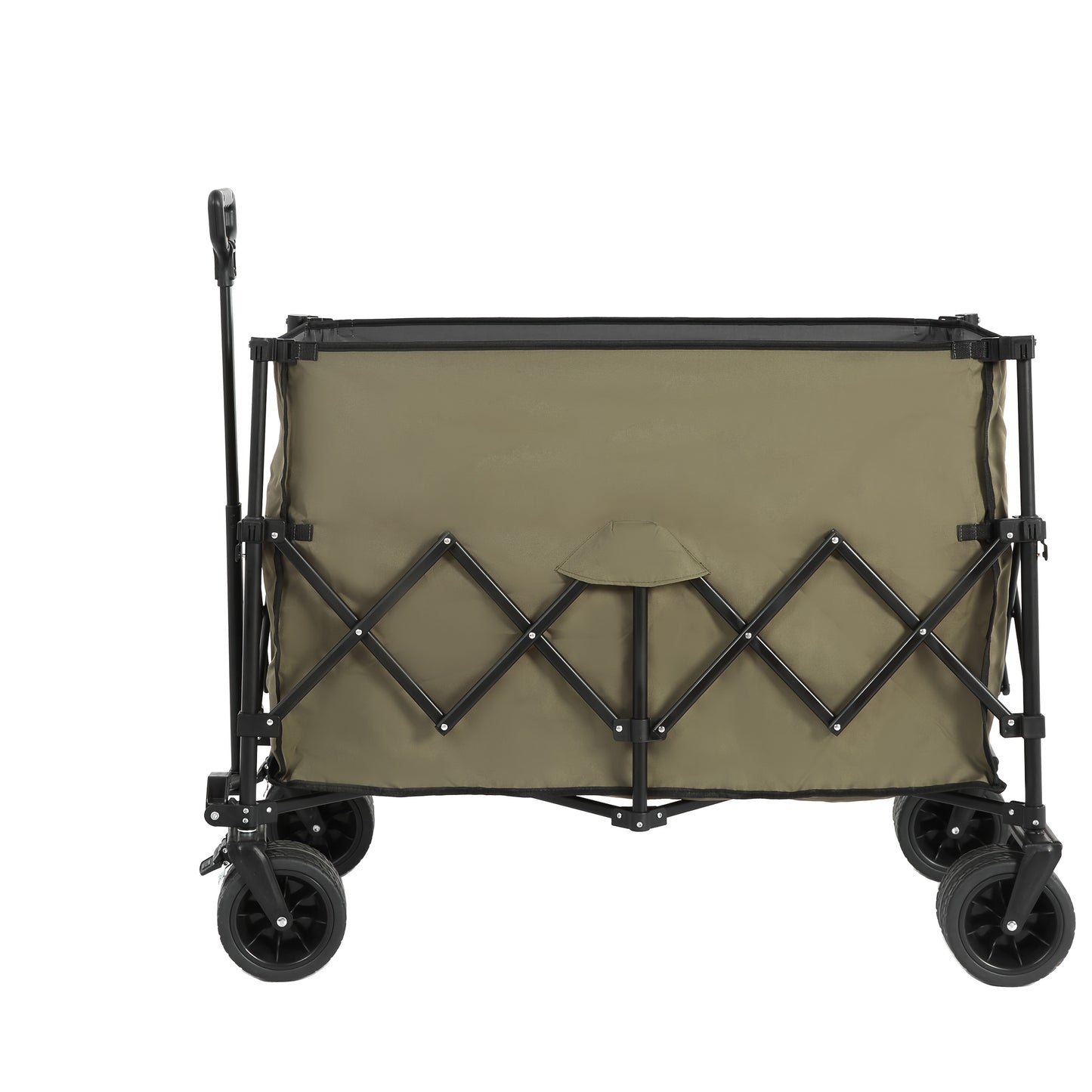 Strandkar – Bolderkar – Bolderwagen – Duwkar – Transportkar – Opvouwbaar – 300L Laadruimte – Extra Grote All-Terrain Wielen – Blauw