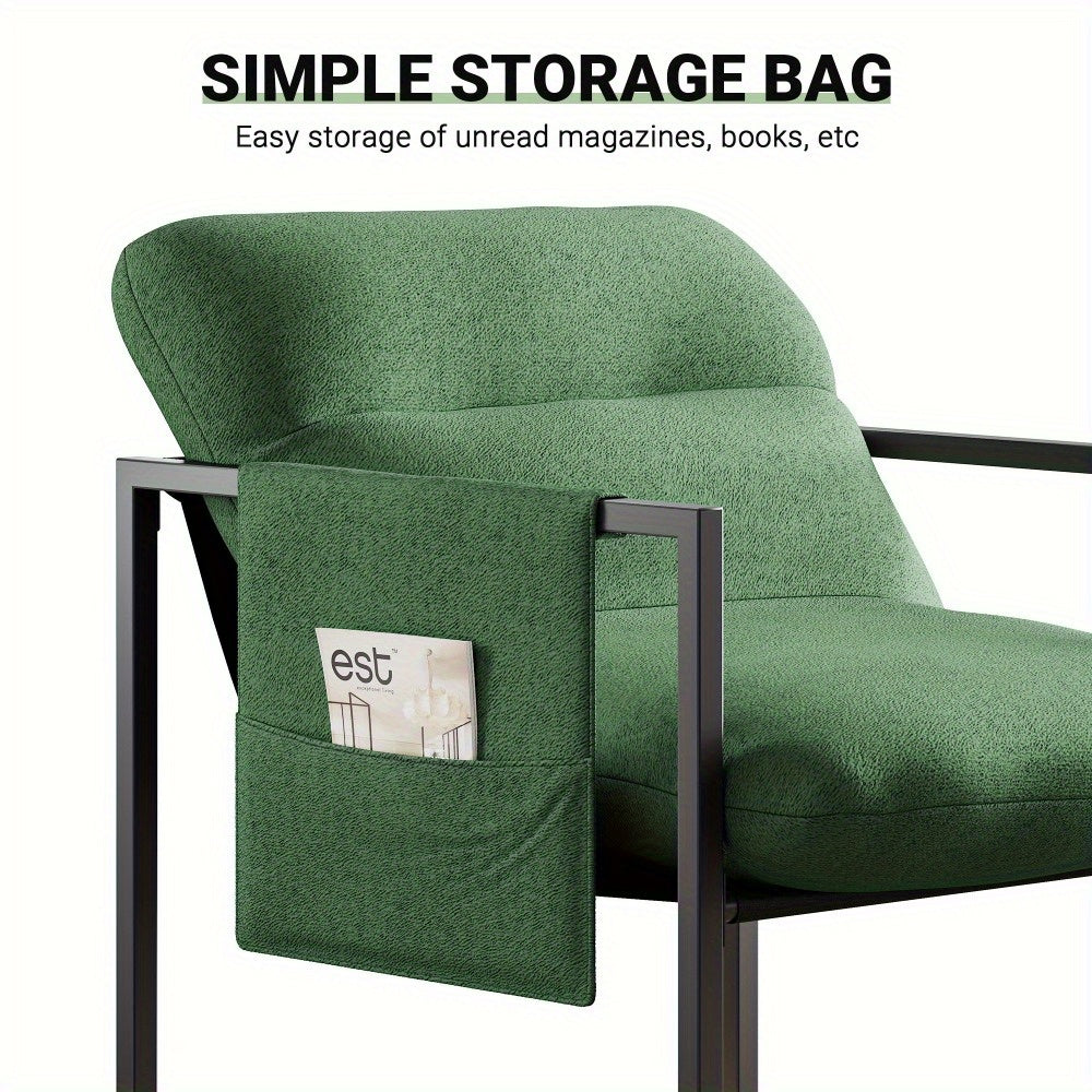 Sherpa Fauteuil – Relaxstoel – Zithoekstoel – Armstoel – Accentstoel – Beige Kleur – Metalen Frame – Zacht Sherpa Stof – Ergonomisch Ontwerp