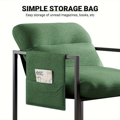 Fauteuil – Relaxstoel – Zitzak – Loungechair – Armstoel – Sherpa Bekleding – Gestoffeerd Metaalframe – Compact Formaat – Antislip Poten