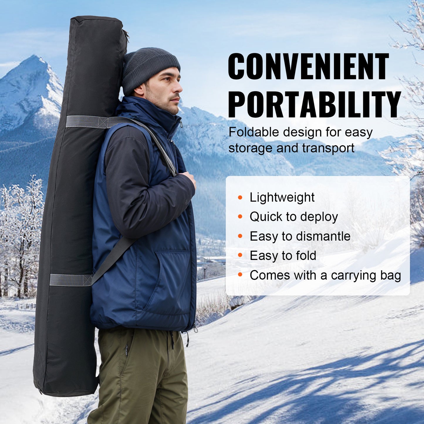 Pop-up IJsvis Shelter – IJsvis Tent – IJsvis Shelter – Vistuinhuis – Vistuinhut – Lichtgewicht & Draagbaar – Water- en Windbestendig Polyester