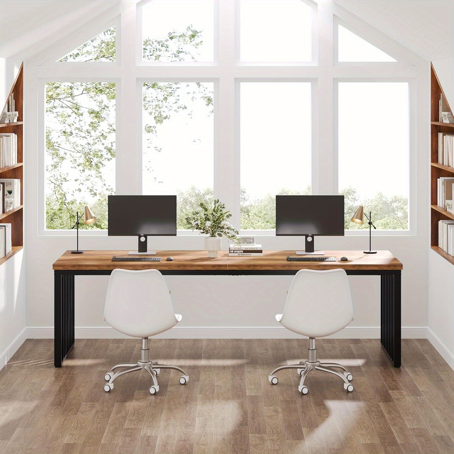 Computertafel – Bureau – Werkplek – Bureaumeubel – Thuiswerkplek – 180 cm Extra Ruim – Robuust Gepoedercoat Stalen Frame – Dik MDF Tafelblad