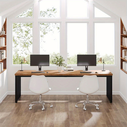 Computertafel – Bureau – Werkplek – Bureaumeubel – Thuiswerkplek – 180 cm Extra Ruim – Robuust Gepoedercoat Stalen Frame – Dik MDF Tafelblad