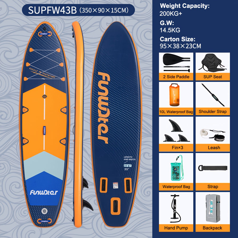 Paddleboard – SUP Board – Stand Up Paddle – Opblaasbaar Board – Watersport Board – 350x90x15 cm – Lichtgewicht PVC