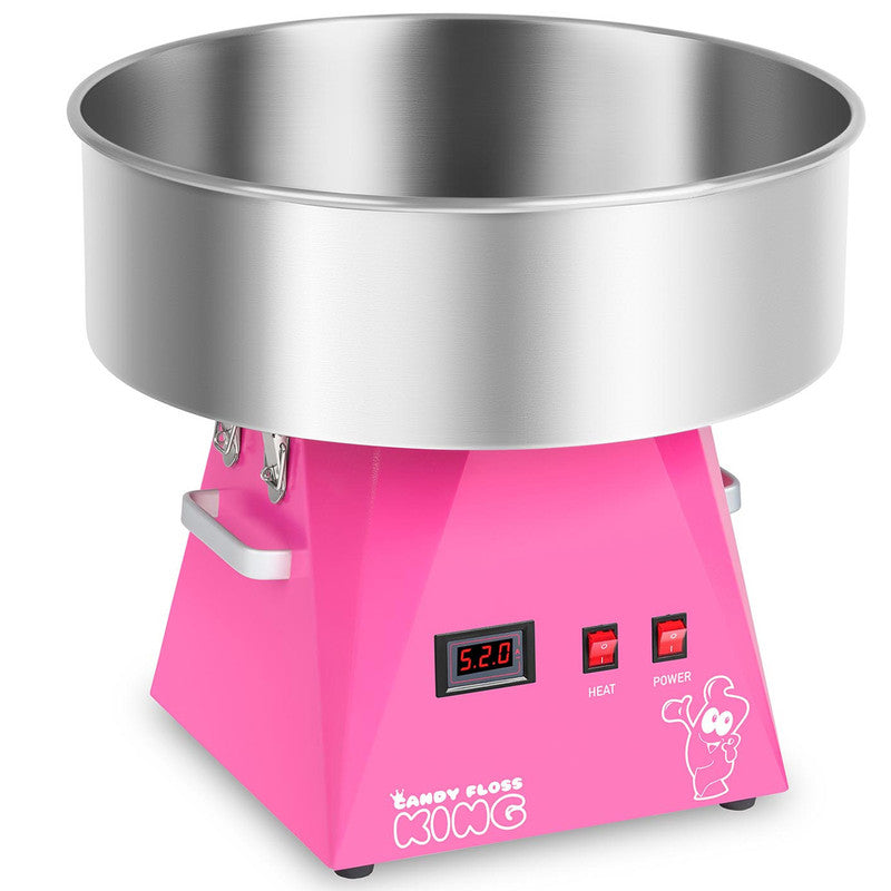 LED Pink Cotton Candy Machine 52cm 1030W Royal Catering RCZK-1030-W-R - QUORE