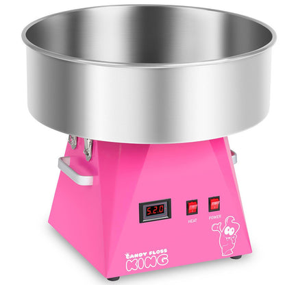 LED Pink Cotton Candy Machine 52cm 1030W Royal Catering RCZK-1030-W-R - QUORE