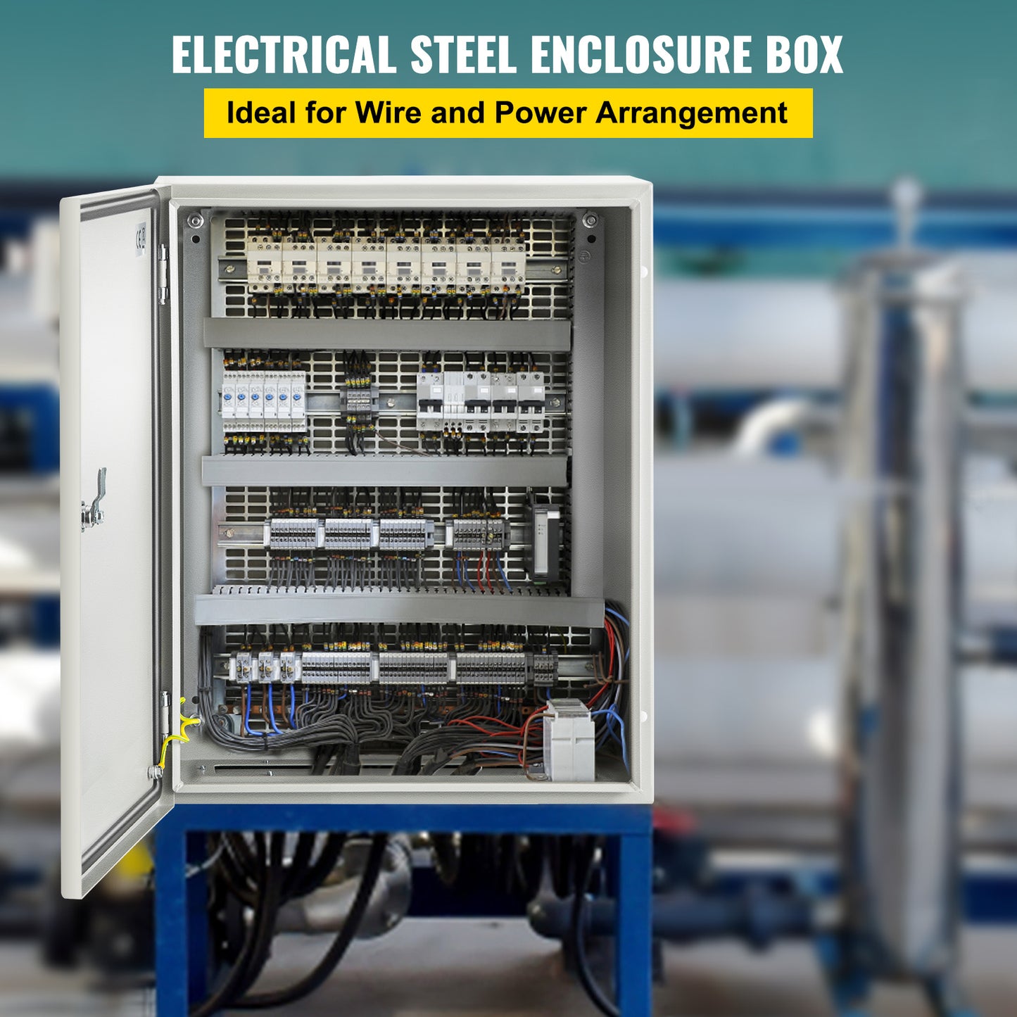 Elektrakast – Elektrische Behuizing – Noodkast – Installatieklemkast – Wanddoos – Stalen Behuizing – IP66 Waterdicht – 50x40x20 cm