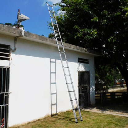 Vouwladder – Telescopische Ladder – Opvouwbare Ladder – Uitschuifbare Ladder – Steigerladder – Aluminium – Verstelbaar tot 6,2 Meter – Anti-slip Rubber Voeten