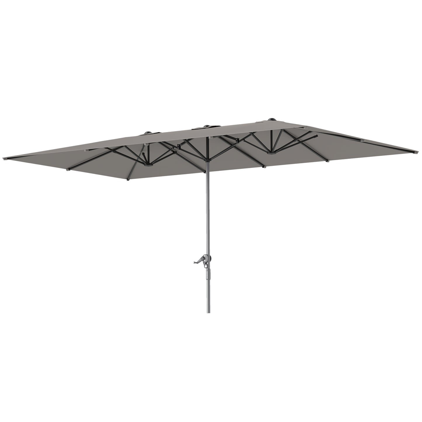 Buitendorpel – Terrasparasol – Dubbele Parasol – Tuinparasol – Balkonparasol – Groot formaat 451 x 264 cm – UV-bestendig 200 g/m² polyester