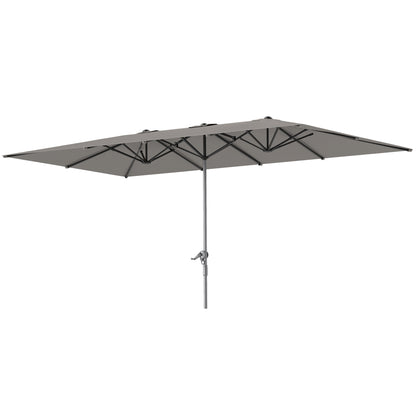 Buitendorpel – Terrasparasol – Dubbele Parasol – Tuinparasol – Balkonparasol – Groot formaat 451 x 264 cm – UV-bestendig 200 g/m² polyester