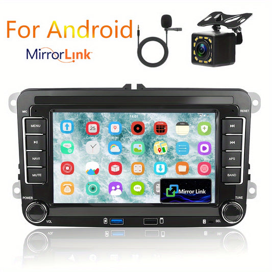 Android Autostereo – Dubbele Din Autoradio – Multimedia Systeem – Car Radio – Navigatie Systeem – 7 Inch Touchscreen – Met Achteruitrijcamera – Mirror Link Wireless
