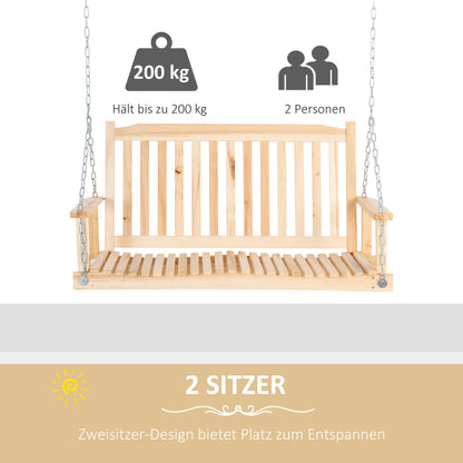 Schommelbank – Tuinschommel – Tuinbank – Schommelstoel – Hangbank – 2-Persoons – Geïmpregneerd Hout – Weerbestendig