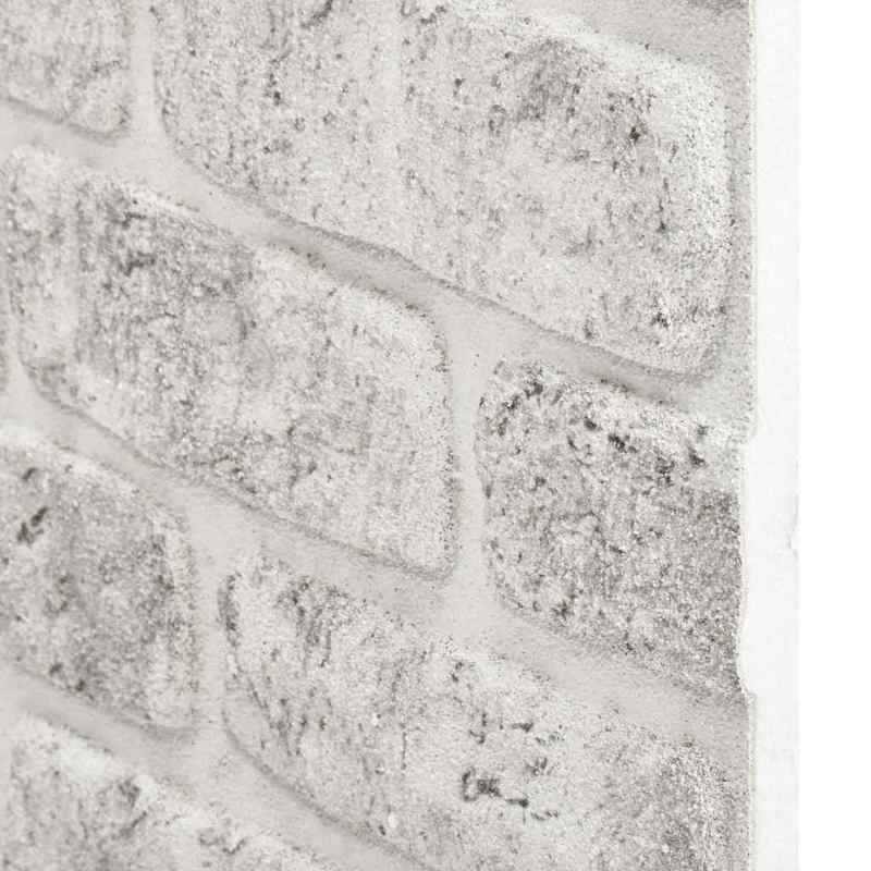 10pcs Light Gray Brick Look EPS 3D Wall Panels - Realistic Faux Brick Texture with Smooth Finish, Easy Peel & Stick Installation, Durable EPS Material for Modern Farmhouse, Industrial & Minimalist Interiors - Paintable Surfac