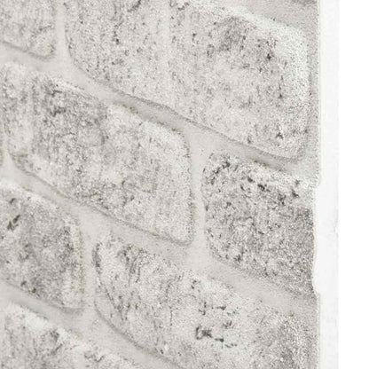 10pcs Light Gray Brick Look EPS 3D Wall Panels - Realistic Faux Brick Texture with Smooth Finish, Easy Peel & Stick Installation, Durable EPS Material for Modern Farmhouse, Industrial & Minimalist Interiors - Paintable Surfac