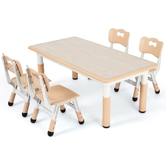 Kinderstoel – Kindertafel – Stoelenset – Kindermeubilair – Kleuterstoel – Verstelbare Hoogte – Duurzaam HDPE Kunststof