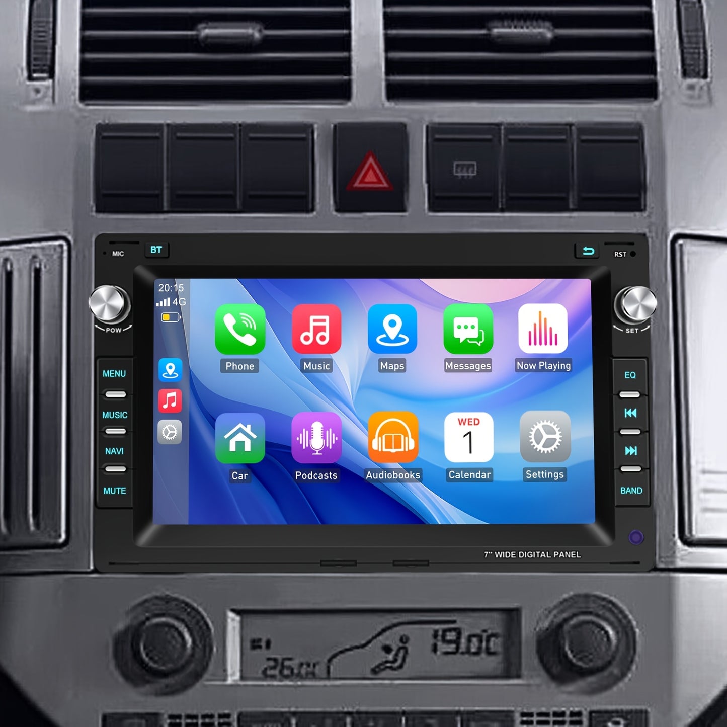 7-inch Android Autoradio – Multimedia Radio – Navigatie Systeem – Android Auto – Wireless CarPlay – Met Microfoon & Achteruitrijcamera – HD Touchscreen – 2 GB RAM 32 GB Opslag