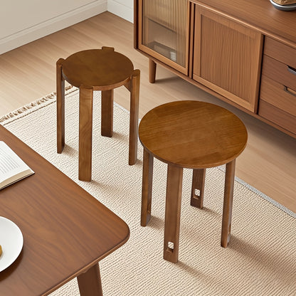 Moderne Kruk – Stapelbare Krukken – Barkruk – Eetkamerkruk – Keukenkruk – Eikenhout – Duurzaam & Compact – Gemakkelijk Schoon Te Maken – Walnoot