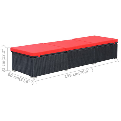 Loungestoel – Verstelbare Tuinstoel – Buitenstoel – Ligstoel - Rattan Stoel – Verstelbare Rugleuning – Weerbestendig Frame – Comfortabel Foam Kussen