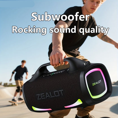 Draadloze Speaker – Bluetooth Speaker – Portable Speaker – Muziekbox – Luidspreker – Zwart – Lange Batterijduur 24000mAh – Waterbestendig IPX5 met RGB Display